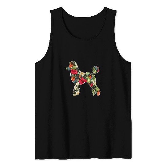 Poodle Pet Summer Tropical Floral Print Flower Hawaii Men Girl 149 Tank Tops