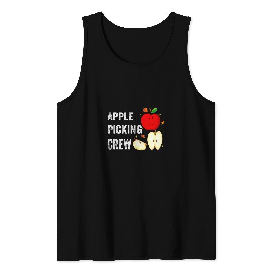Funny Apple Picking Crew Apple Harvest Outfit Fall Autumn Tank Tops