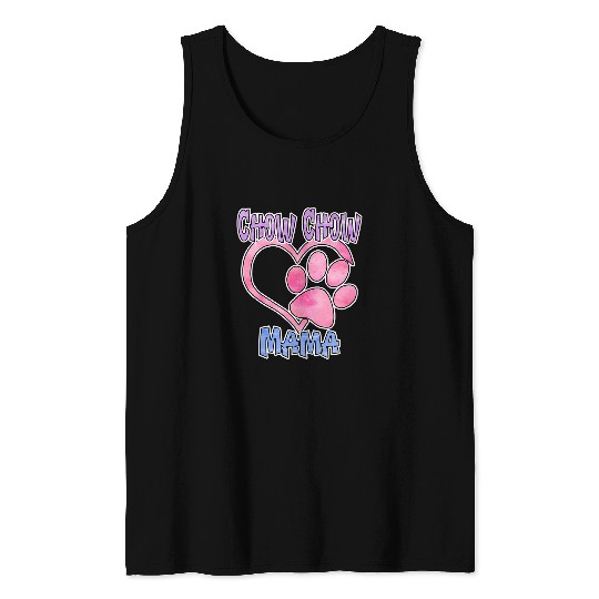 Chow Chow Pet Mama Canine Dog Lover Paw Print 69 Tank Tops