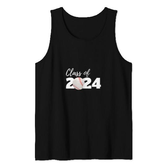 Sport Baseball Class of 2024 High School Senior Baseball Player Graduate Tank Tops
