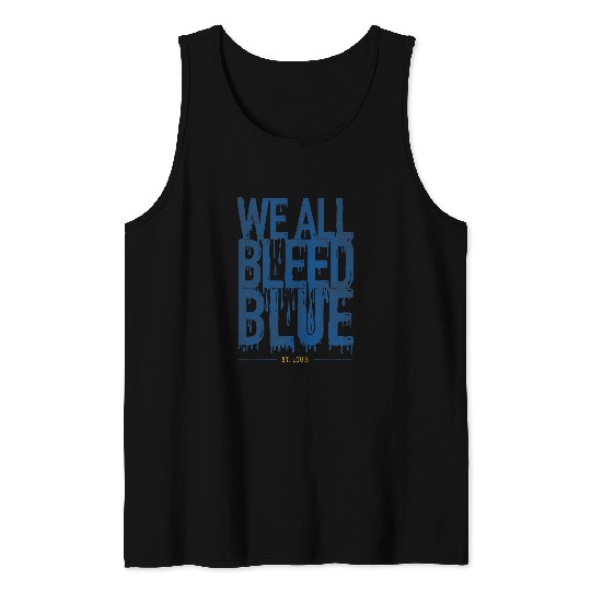 Sport Hockey We all bleed blue fan St. Louis PlayOffs Tank Tops