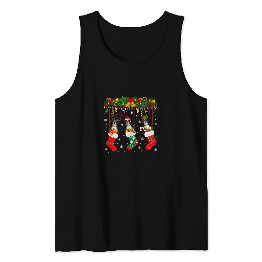 Entlebucher Pet Mountain In Sock xmass Reindeer Santa ELF Tank Tops