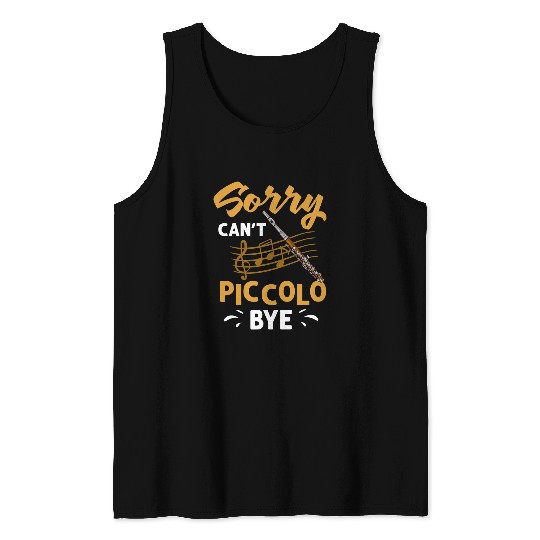 Funny Flute Piccolo Instrument Music Flute Player Beginner Lesson 48 Tank Tops
