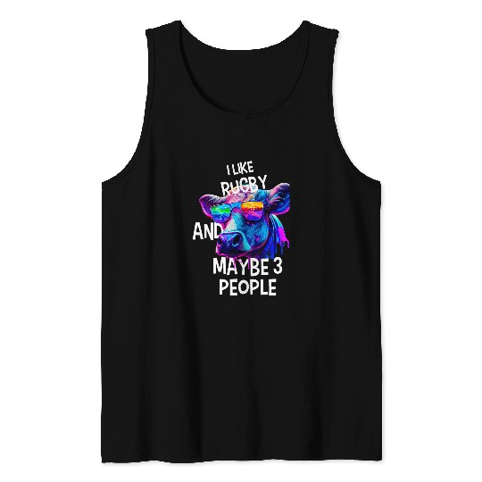 Sport Rugby I Like RUGBY And Maybe 3 People Simple City Tank Tops