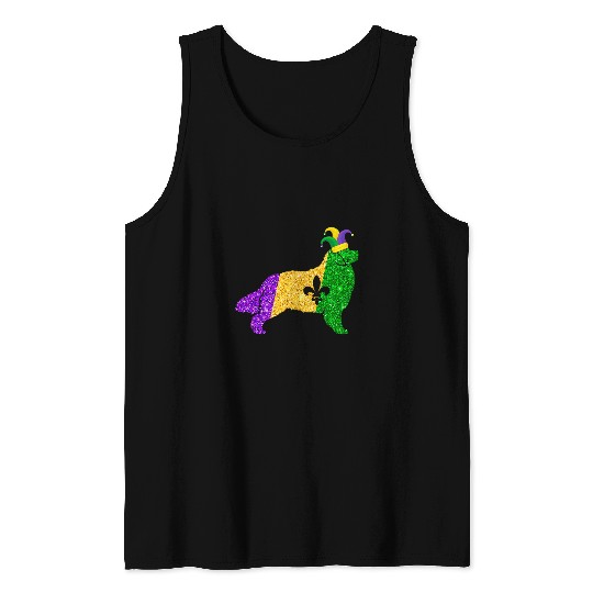 Bernese Mountain Pet Funny Bernese Mountain Dog Lover Cute Mardi Gras Carnival Tank Tops