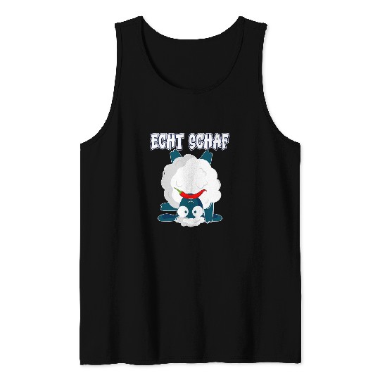 German Shepherd Pet Real Sheep North German Lamb Sheep Tank Tops