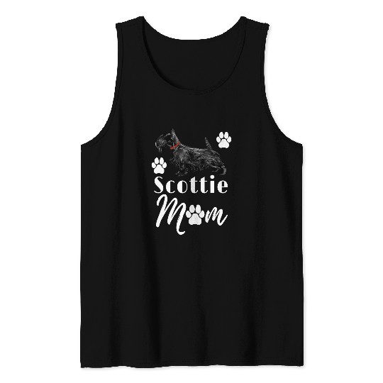 Scottish Terrier Pet Scottie Dog Mom Tank Tops