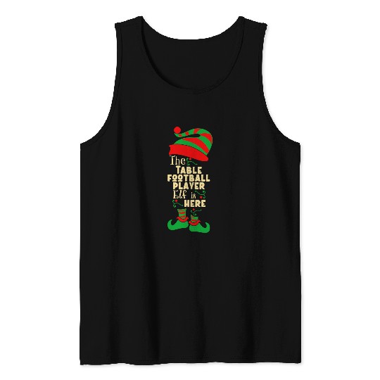 Sport Foosball player Elf Christmas Matching Christmas Tank Tops