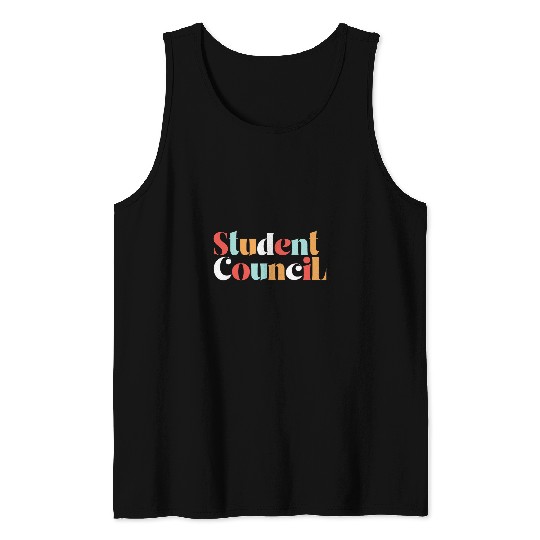 Student Council Groovy World Student Day Men Women Kids Tank Tops