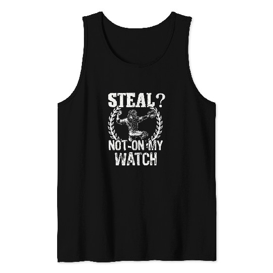 Sport Baseball Backstop Funny Baseball Catcher Tank Tops