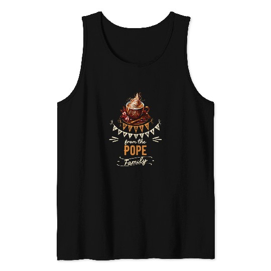 Pope Family Christmas Costume Hot Chocolate Matching Party 2 Tank Tops