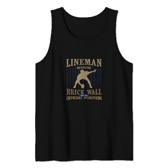 Sport American Football Lineman Brick Wall Position American College Football Tank Tops