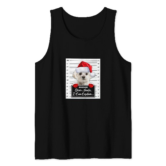 Maltese Pet Dear Santa I Can Explain Funny Christmas Maltese Xmas Tank Tops