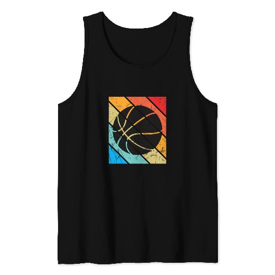 Sport Basketball Silhouette Bball Player Coachs Sports Baller Tank Tops