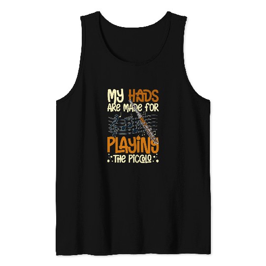 Funny Flute Piccolo Instrument Music Flute Player Beginner Lesson Tank Tops