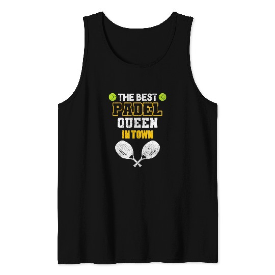 Sport Padel Paddle Tennis Queen Princess Backhand Racket Love 4 Tank Tops