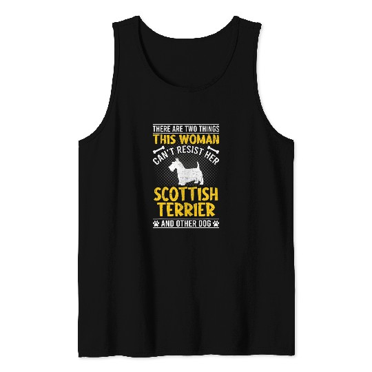Scottish Terrier Pet Woman Cant Resist Her Tank Tops