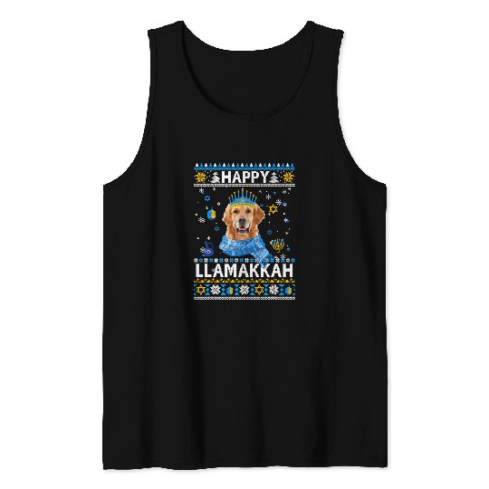 Golden Retriever Pet Happy Hanukkah Golden Retriever Hanukkah Sweater Christmas 92 Tank Tops