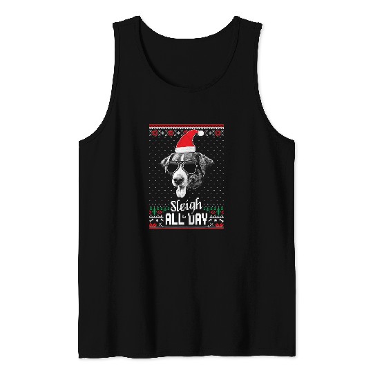 Entlebucher Pet Sleigh all Day Funny Entlebucher Mountain Dog Christmas Tank Tops