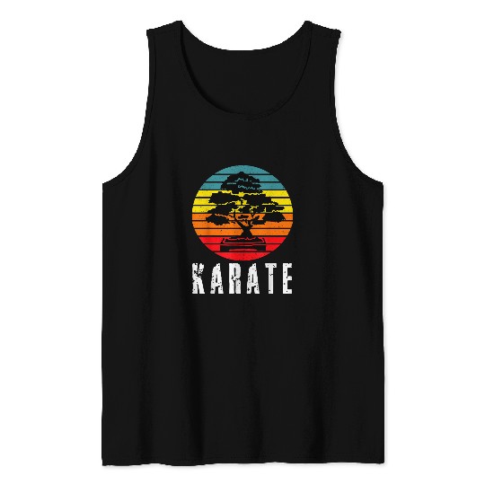 vintages Bonsai Karate Sunset Martial Arts Student Gift 1 Tank Tops