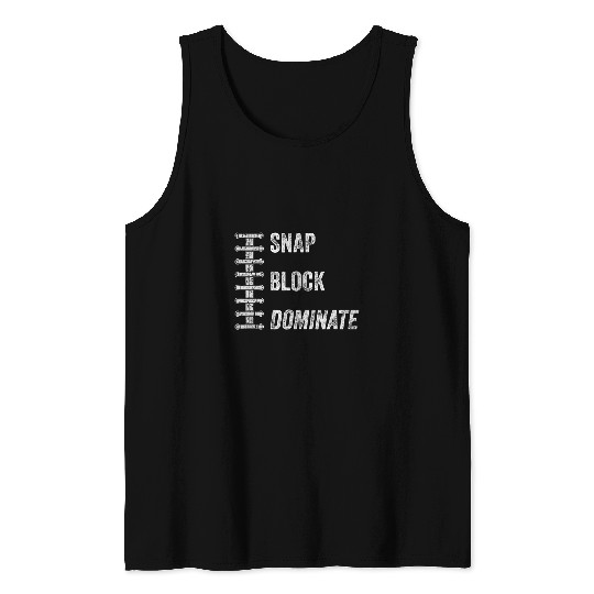Sport American Football High School Football Offensive Line Block Dominate OL Player Tank Tops