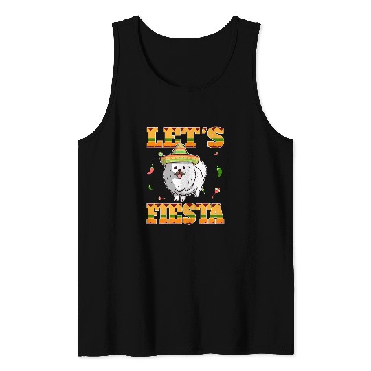 Pomeranian Pet Lets Fiesta Pomeranian Dog Cinco De Mayo Mexican 385 Tank Tops