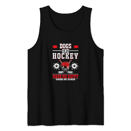 Sport Hockey and Dog Lover Tank Tops