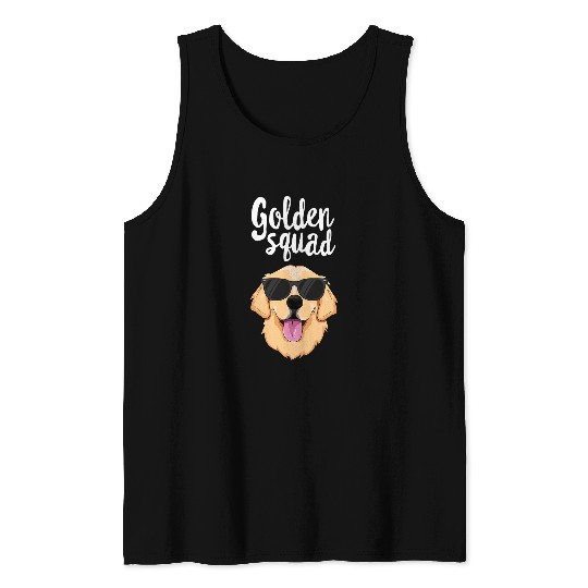 Golden Retriever Pet Golden Squad Golden Retriever Dog Crew Team Kids Boys Tank Tops