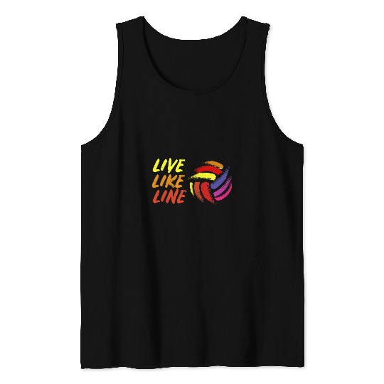 Sport Volleyball Live Like Line Volleyball Volleyball Tee Sport T Tank Tops