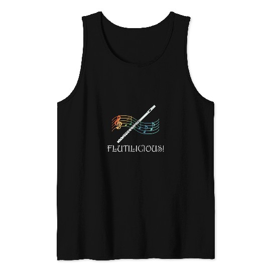 Funny Flute Classical Music Flutilicious Flutist Flute Player Orchestra Tank Tops