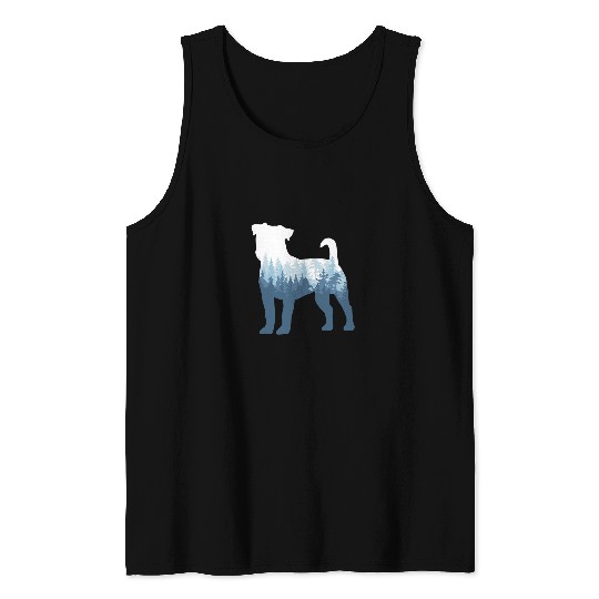 Jack Russell Pet Silhouette Dog Outdoor Nature Tank Tops