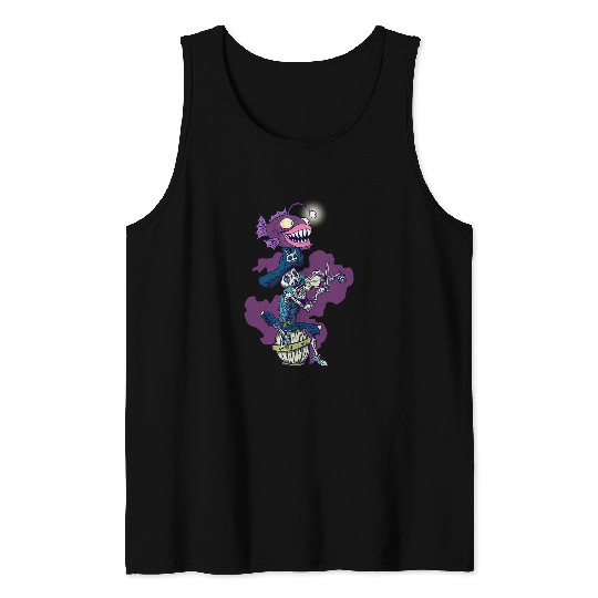 Funny Violin Deep sea fish with pirates Skeletons playing the violin. Tank Tops