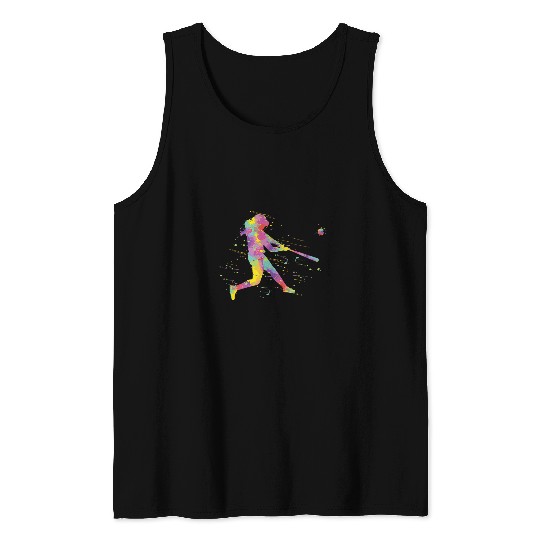 Sport Softball Classic Softball Girl Black Polyester Cotton Short Sleeve Letter Print Tank Tops