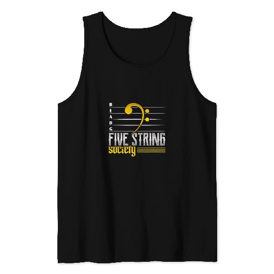 Funny Guitar Music Lover Five Strings Society Guitarist Tank Tops