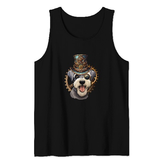 Schnauzer Pet Victorian Steampunk Tank Tops