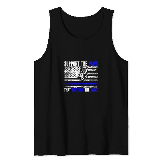 K9 Pet Handler Police Dog Law Enforcement Police K9 Unit 13 Tank Tops