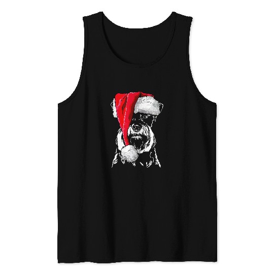 Schnauzer Pet Santa Christmas Dog T Tank Tops