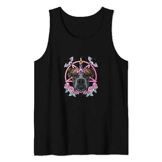Boxer Pet Pastel Goth Boxer Pagan Creepy Menhera Boxer Tank Tops