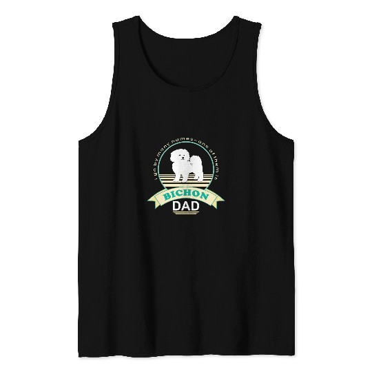 Bichon Pet Frise Dad NickerStickers Bichon Frise Tank Tops