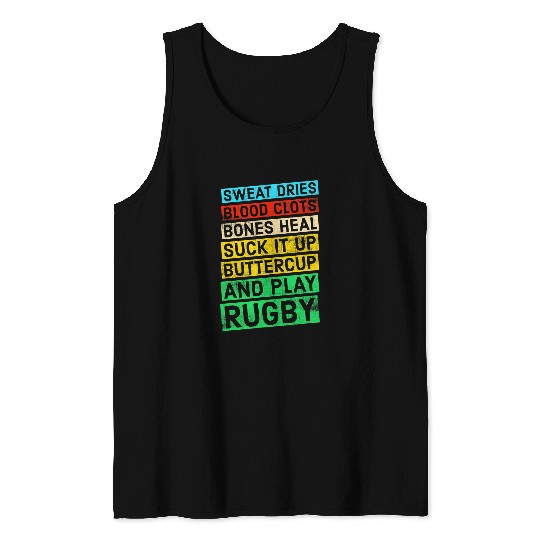 Sport Rugby Quote Play Rugby Tank Tops