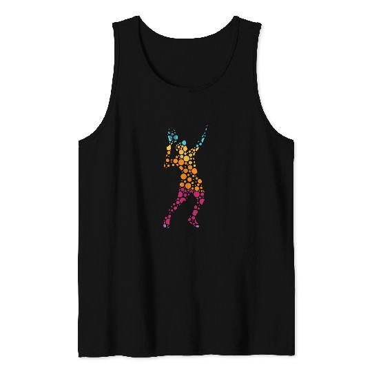 Sport Tennis Polka Dot Day Tennis Player International Dot Day Tank Tops