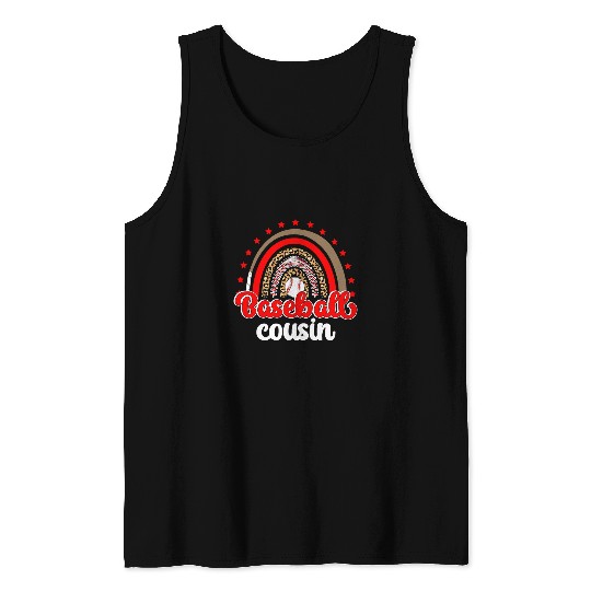 Sport Baseball Cousin Rainbow Baseball Player Cousin Tank Tops