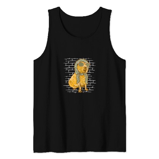 capybaras Mammal Scarf Sunglasses Guinea Pig Animal Tank Tops