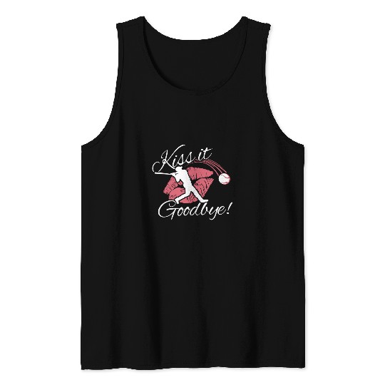 Sport Baseball Love Baseball Mom Cute kisss it Goodbye homes Run Game Day Tank Tops