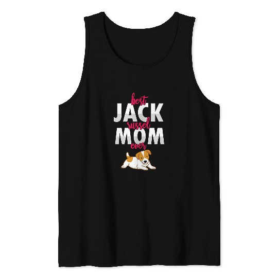 Jack Russell Pet Womens bests Jack Russel Terrier Mom Ever Dog Breed Dogs Owner Lover Tank Tops
