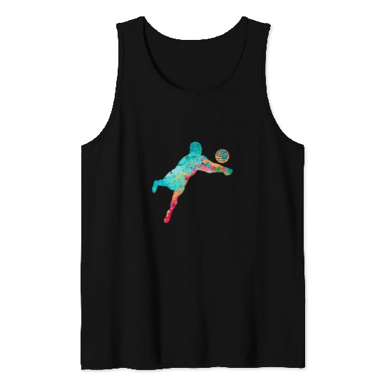 Sport Volleyball action in PopArt Tank Tops