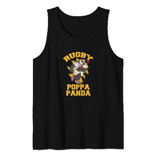 Sport Rugby Fathers Day Rugby Playing Kids 2 Tank Tops