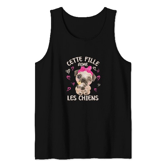 Pug Pet Dog Love Mom Pug And Baby Youth Tank Tops