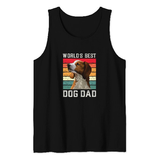 Coonhound Pet Mens bests Dog Dad Vintage American English Tank Tops