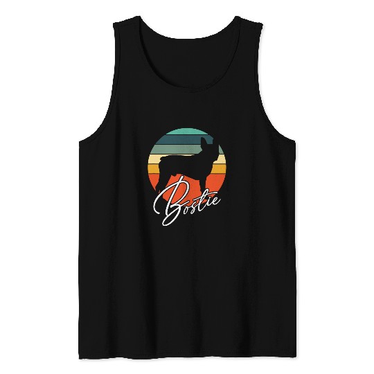 French Bulldog Pet Bostie french bulldog in vintage circle Tank Tops